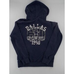 PINK NFL Dallas Cowboys Hoodie Women Medium Navy Blue Good Graphic Pullover